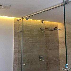 Cancel de baño Plegadizo en vidrio templado de 10.0mm