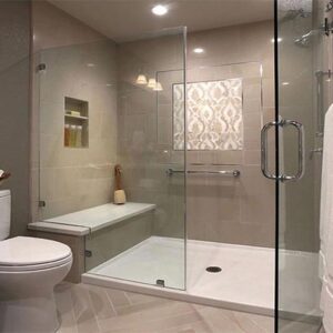 Cancel de baño Abatible en vidrio templado de 6.0 MM