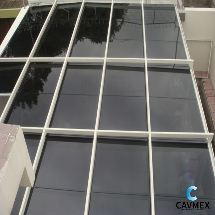 Domo de aluminio y cristal